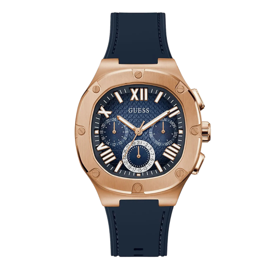 Guess Blue Silicone Strap Blue Dial Chronograph Quartz Watch for Gents - GW0571G2