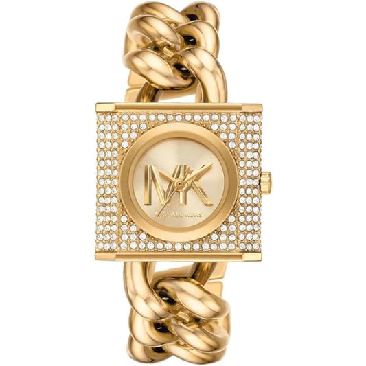 Picture of Michael Kors Mini Lock Gold Stainless Steel Gold Dial Quartz Watch for Ladies - MK4711 - Available at Raja Sahib