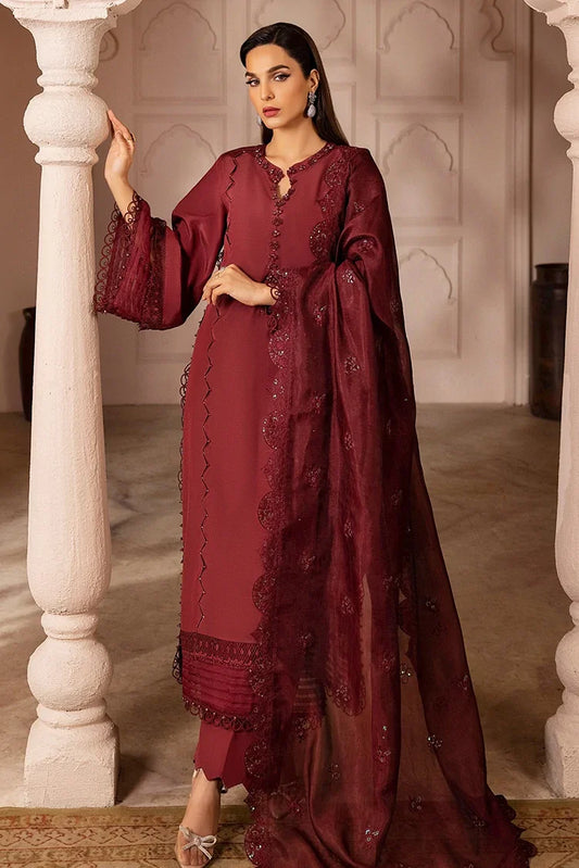 Picture of Tessa - Raw Silk Collection - Almandine Garnet - Available at Raja Sahib