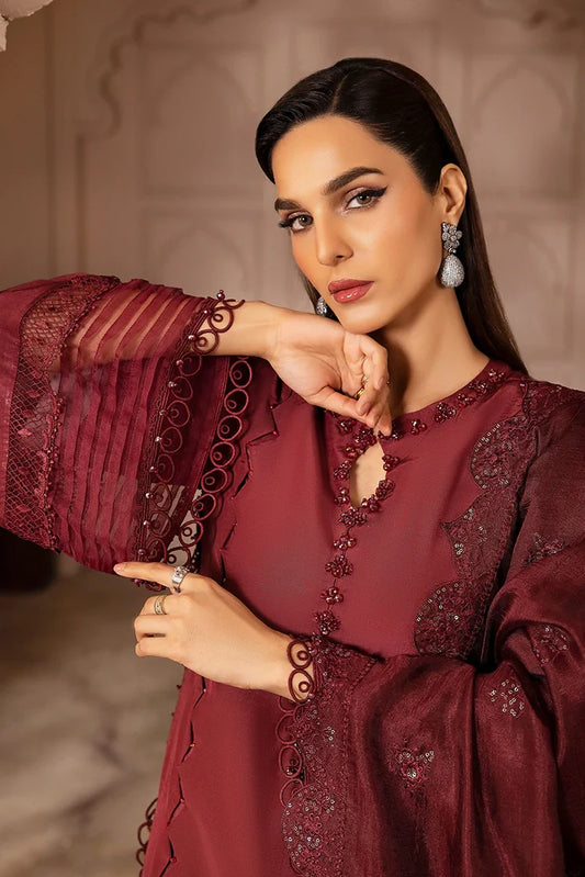 Picture of Tessa - Raw Silk Collection - Almandine Garnet - Available at Raja Sahib