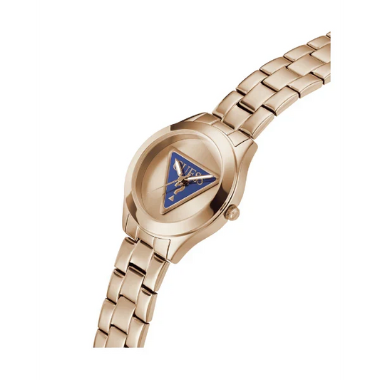 Picture of Guess Tri Plaque Rose Gold Stainless Steel Rose Gold Dial Quartz Watch for Ladies - GW0675L3 - Available at Raja Sahib