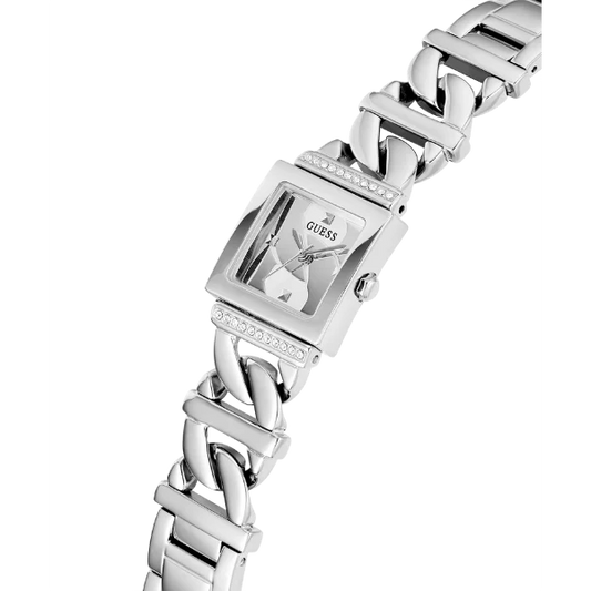 Picture of Guess Runaway Silver Stainless Steel Silver Dial Quartz Watch for Ladies - GW0603L1 - Available at Raja Sahib