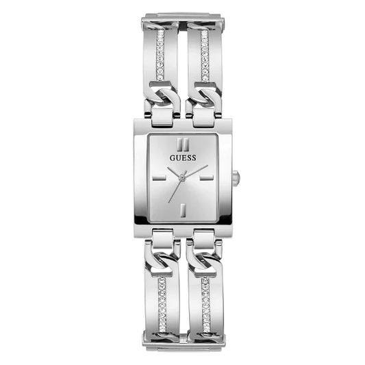 Picture of Guess MOD ID Silver Stainless Steel Silver Dial Quartz Watch for Ladies - GW0668L1 - Available at Raja Sahib
