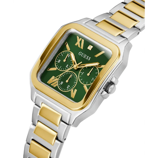 Picture of Guess Two-tone Stainless Steel Green Dial Quartz Watch for Gents - GW0631G1 - Available at Raja Sahib