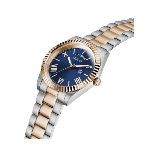Picture of Guess Connoisseur Two-tone Stainless Steel Blue Dial Quartz Watch for Gents - GW0265G12 - Available at Raja Sahib