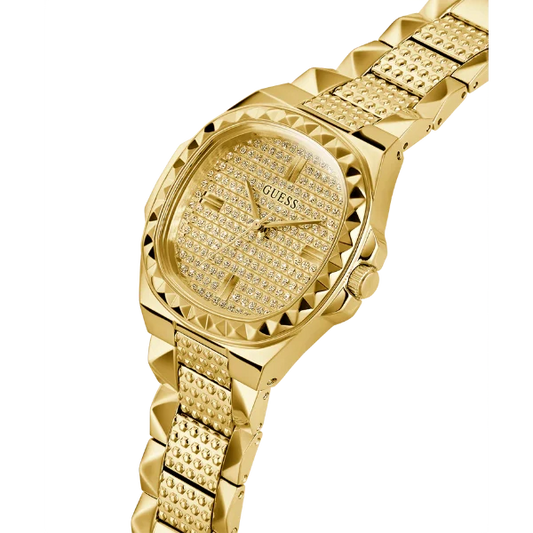 Picture of Guess Rebellious Gold Stainless Steel Gold Dial Quartz Watch for Ladies - GW0601L1 - Available at Raja Sahib