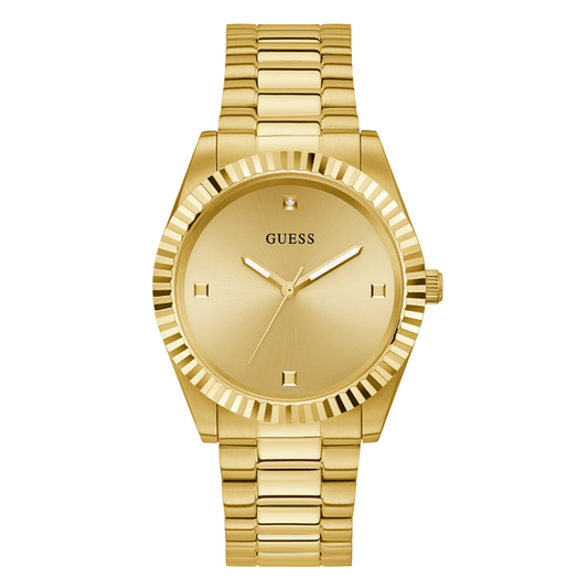 Picture of Guess Connoisseur Gold Stainless Steel Gold Dial Quartz Watch for Gents - GW0542G2 - Available at Raja Sahib