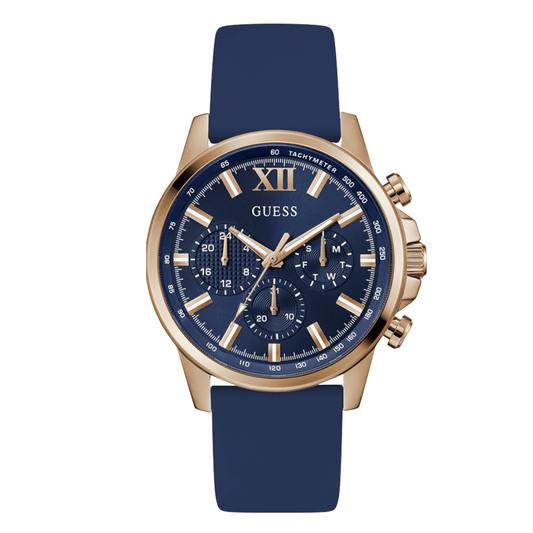Picture of Guess Blue Silicone Strap Blue Dial Quartz Watch for Gents - GW0913G1 - Available at Raja Sahib