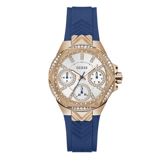 Picture of Guess Blue Silicone Strap White Dial Quartz Watch for Ladies - GW0774l3 - Available at Raja Sahib