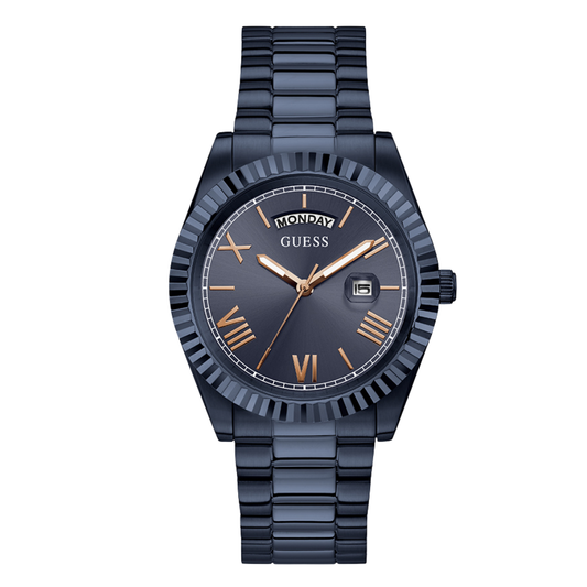 Picture of Guess Navy Blue Stainless Steel Navy Blue Dial Quartz Watch for Gents - GW0265G9 - Available at Raja Sahib