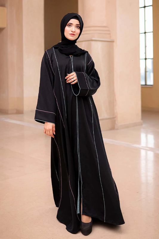 Picture of Malbus - Abaya - Casual Black - Available at Raja Sahib