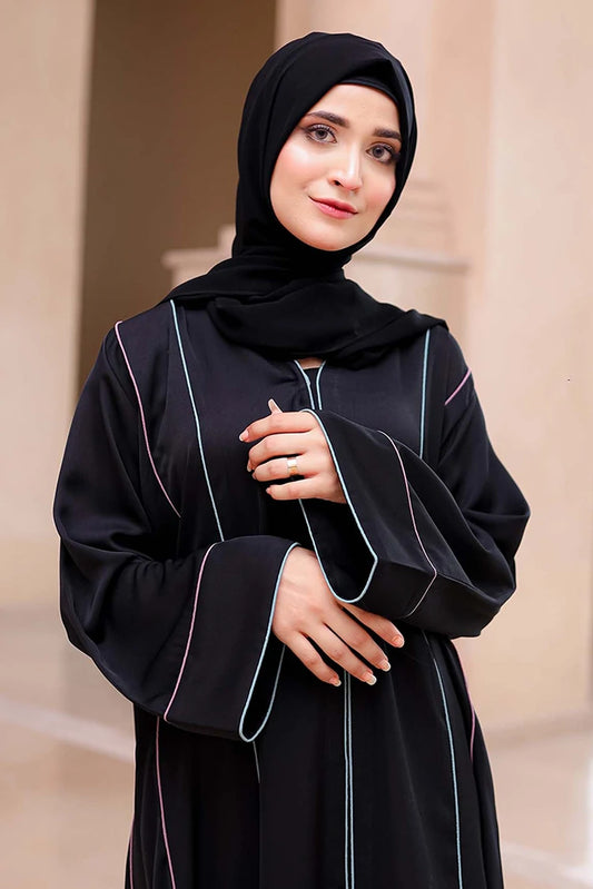 Picture of Malbus - Abaya - Casual Black - Available at Raja Sahib