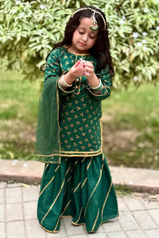 Picture of Modest - Toddlers 3 Piece Cotton Suit - 8615 - Available at Raja Sahib
