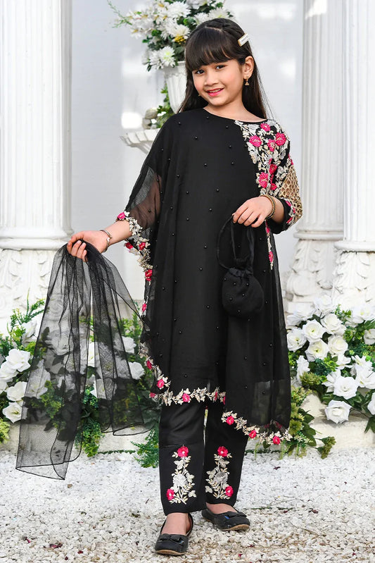 Picture of Modest - Pearl Cape Dress - Black - Available at Raja Sahib