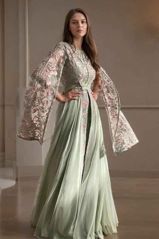 Picture of Threads & Motifs - Embroidered Maxi - 9118 - Available at Raja Sahib