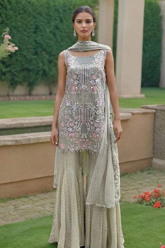 Picture of Threads & Motifs - Embroidered Suit - 9124.1 - Available at Raja Sahib