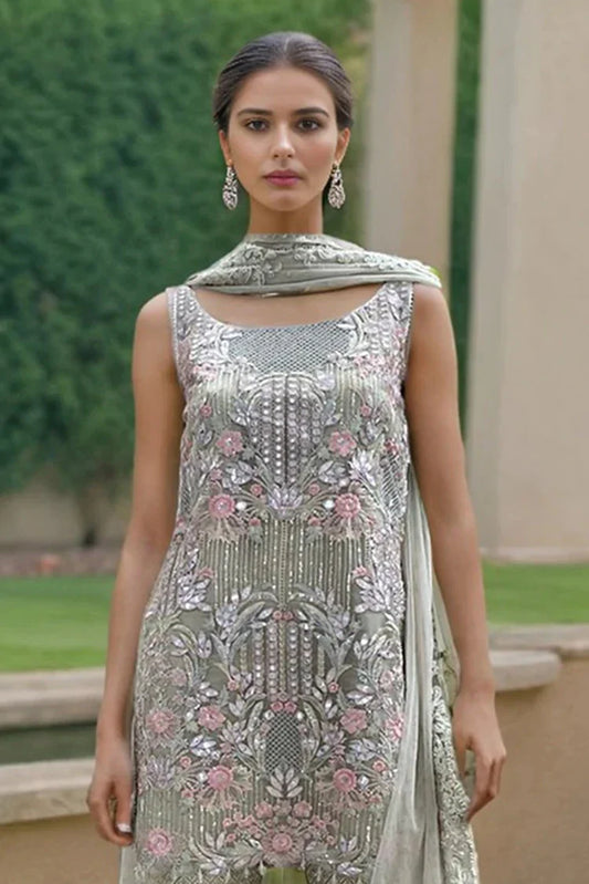 Picture of Threads & Motifs - Embroidered Suit - 9124.1 - Available at Raja Sahib