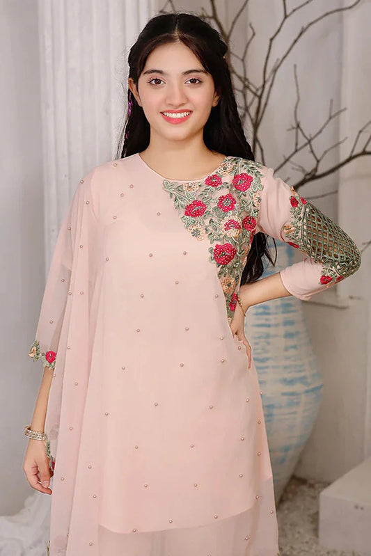 Picture of Modest - Pearl Cape Shirt - Peach - Available at Raja Sahib