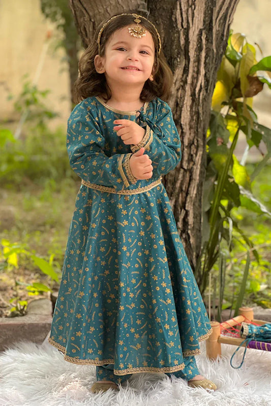 Picture of Modest - Girls 3 Piece Suit - Blue Ice - Available at Raja Sahib