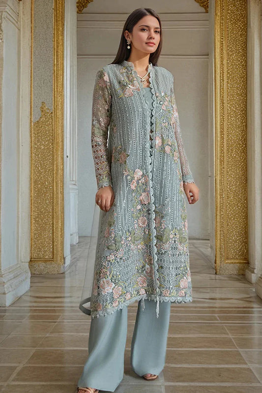 Picture of Threads & Motifs - Embroidered Front Open Jacket - 9610 - Available at Raja Sahib