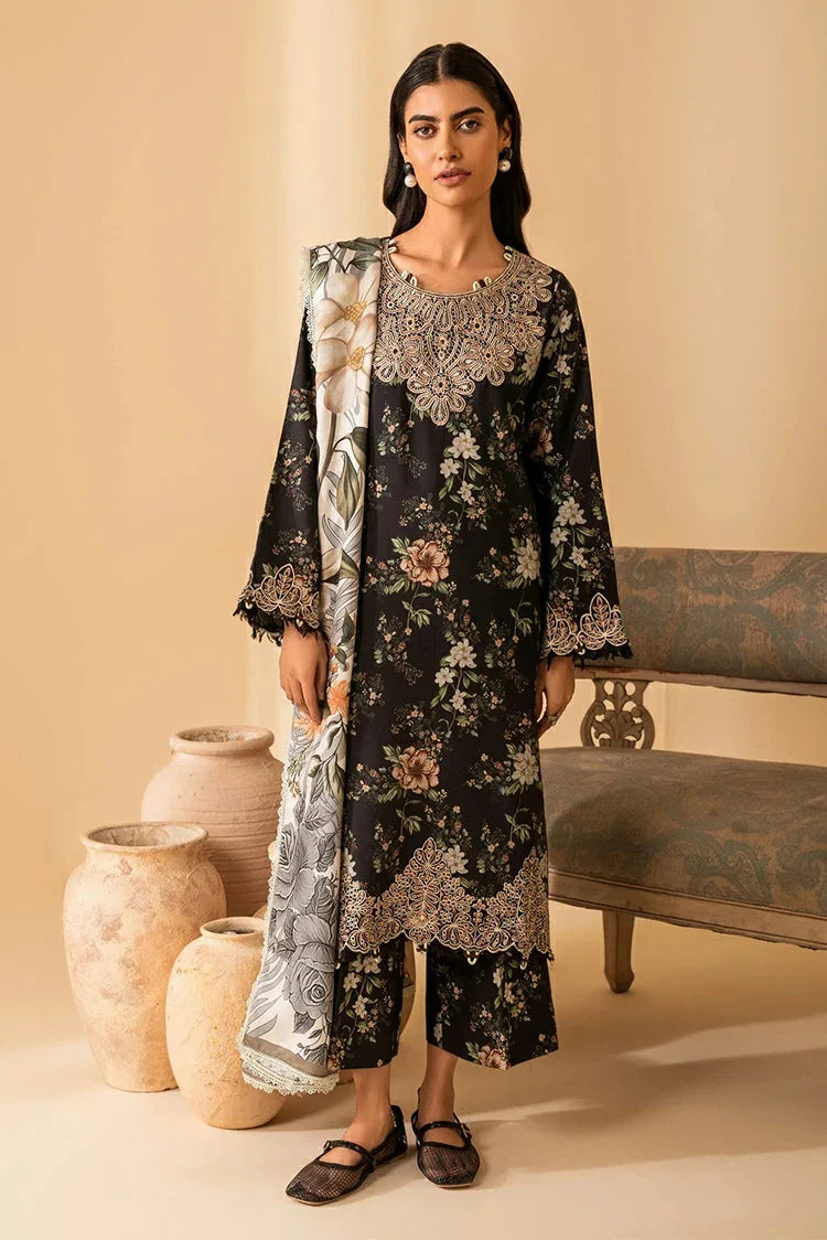 knee length dresses for ladies Elara Brown Mesh Beaded Maxi Dress main image 1