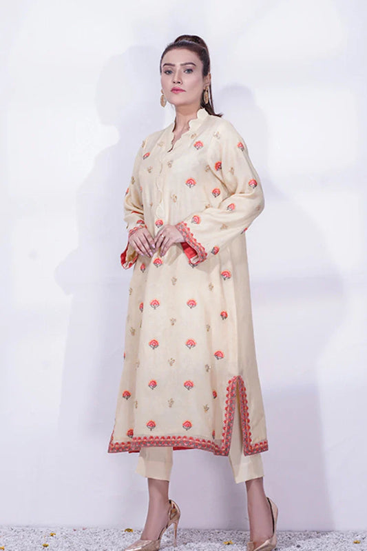 Picture of Anayra Amal - Ibtida RTW Collection - Cream - 2 PC - Khwab - Available at Raja Sahib