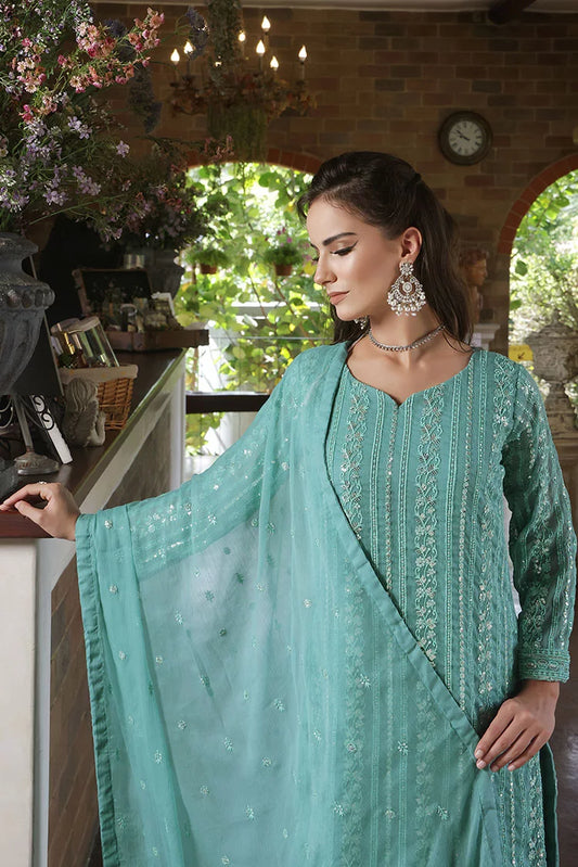 Picture of Abaan Zohan - Chandni - Light Cyan - 3 Piece - Available at Raja Sahib