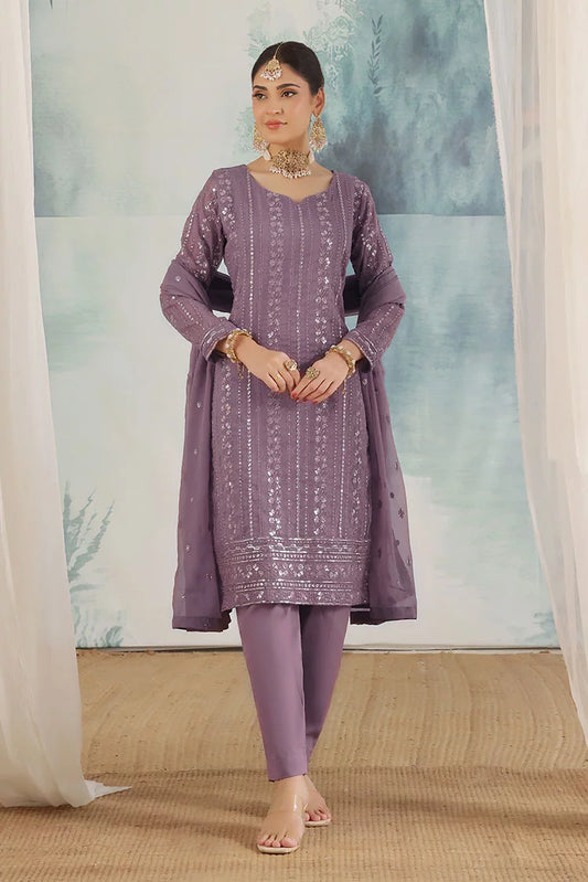 Picture of Abaan Zohan - Chandni - Purple - 3 Piece - Available at Raja Sahib