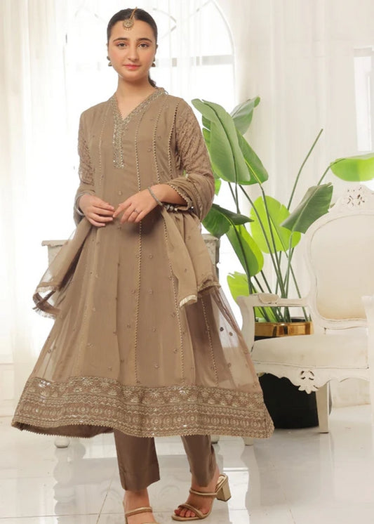 Picture of Abaan Zohan - Kashish - Kids Brown - 3 Piece - Available at Raja Sahib