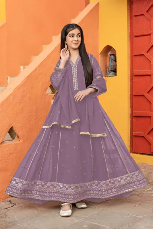 Picture of Abaan Zohan - Kashish - Kids Lilac - 3 Piece - Available at Raja Sahib