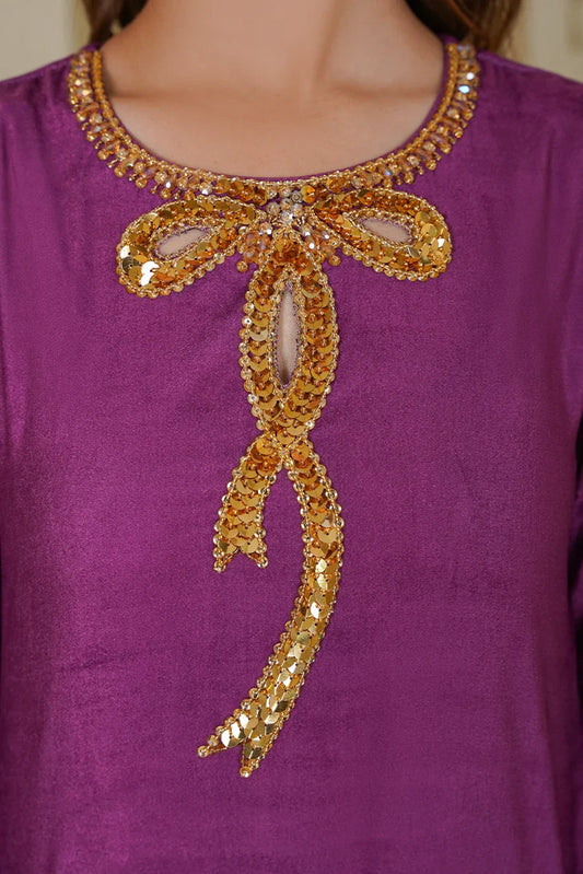 Picture of Amber Imran - Velvet Edition - Crimson - Available at Raja Sahib