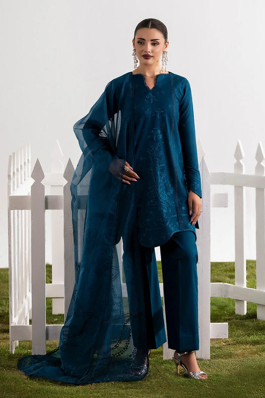 Picture of Amber Imran - Amora Luxury Lawn - Lapis - Available at Raja Sahib