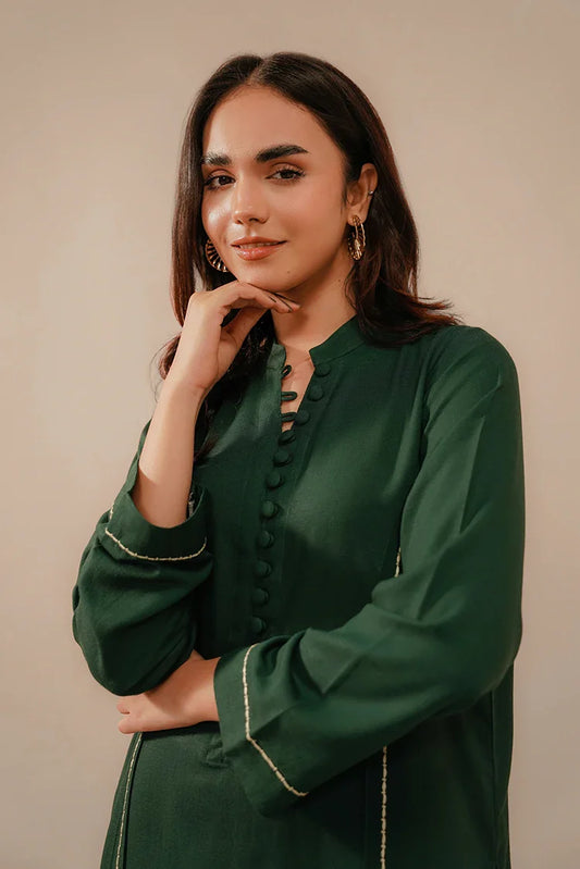 Picture of Divinely Crafted - Zyra Embroidered Co-Ords '25 - Jade Green - Available at Raja Sahib