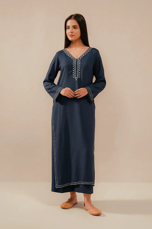 Picture of Divinely Crafted - Zyra Embroidered Co-Ords '25 - Indigo - Available at Raja Sahib