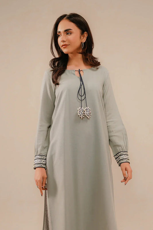 Picture of Divinely Crafted - Zyra Embroidered Co-Ords '25 - Sliver Haze - Available at Raja Sahib