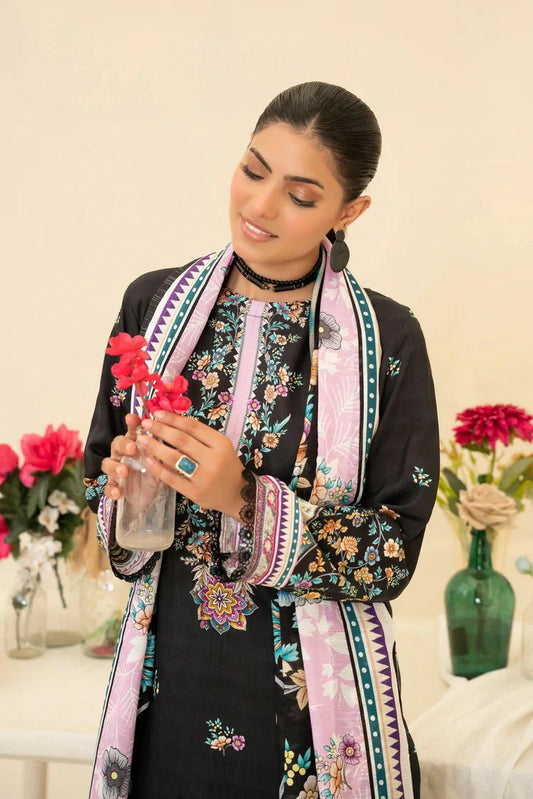 Picture of Lala - Lala Vintage Viscose Bana Dora Collection Vol 1 - LS-0418-Nightfall Elegance - Unstitched - Available at Raja Sahib