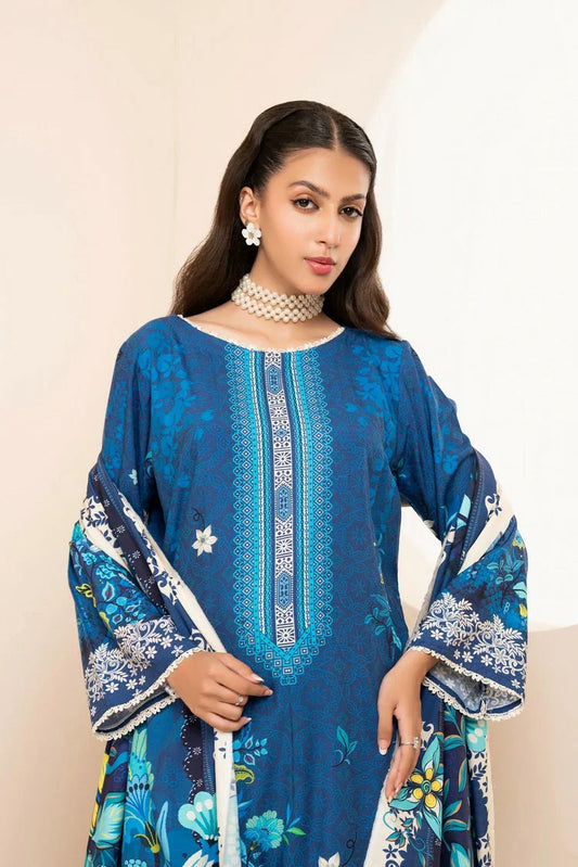 Picture of Lala - Mahee Doria Linen Collection Vol 1 - LS-0401-Azure Muse - Unstitched - Available at Raja Sahib