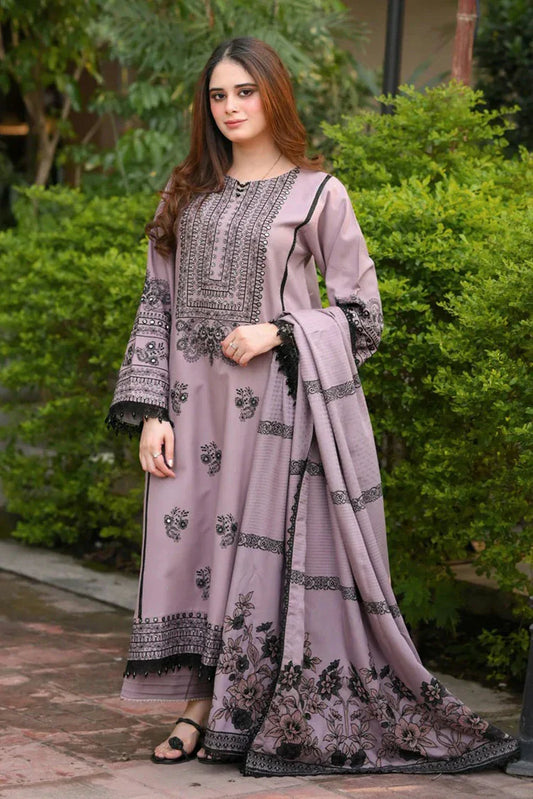 Picture of Nawaz Fabrics - Libaas Exclusive Winter Collection - LNF-75 TEA PINK - Unstitched - Available at Raja Sahib