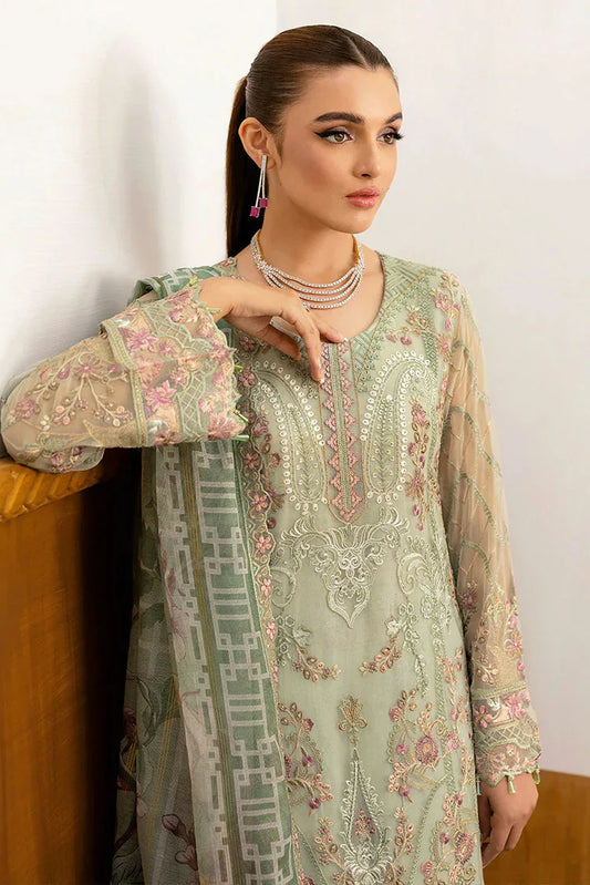 Picture of Ramsha - Chevron Embroidered Chiffon Collection Vol 10 - A-1003 - Unstitched - Available at Raja Sahib