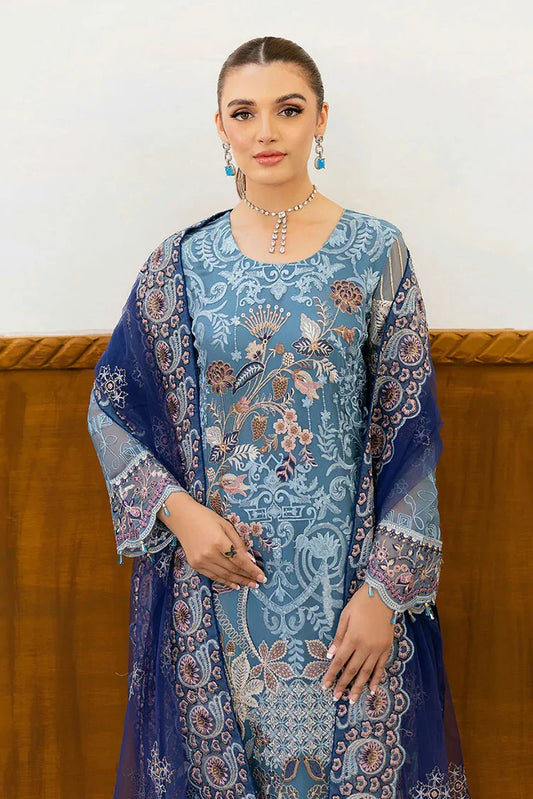 Picture of Ramsha - Chevron Embroidered Chiffon Collection Vol 10 - A-1006 - Unstitched - Available at Raja Sahib