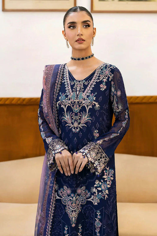 Picture of Ramsha - Chevron Embroidered Chiffon Collection Vol 10 - A-1012 - Unstitched - Available at Raja Sahib