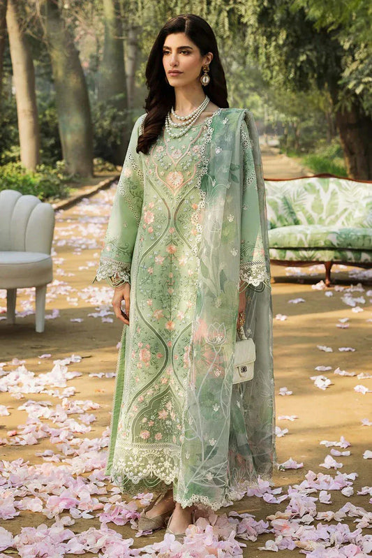 Picture of Sardinia - Floral Forest Luxury Lawn Collection - SR-802 Green Allure - Unstitched - Available at Raja Sahib