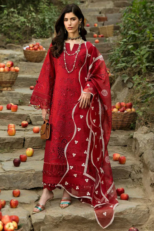 Picture of Sardinia - Floral Forest Luxury Lawn Collection - SR-805 Crimson Bloom - Unstitched - Available at Raja Sahib