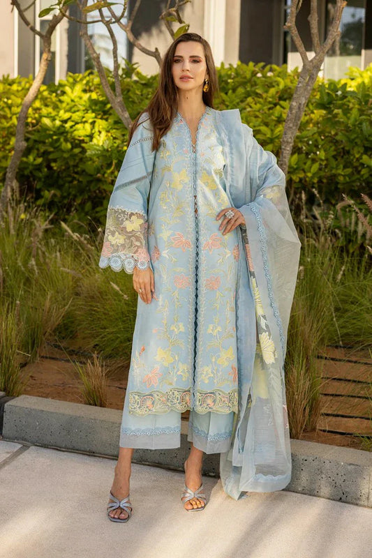 Picture of Rang Rasiya - Carnation Embroidered Lawn Collection - 05 Ocean - Unstitched - Available at Raja Sahib