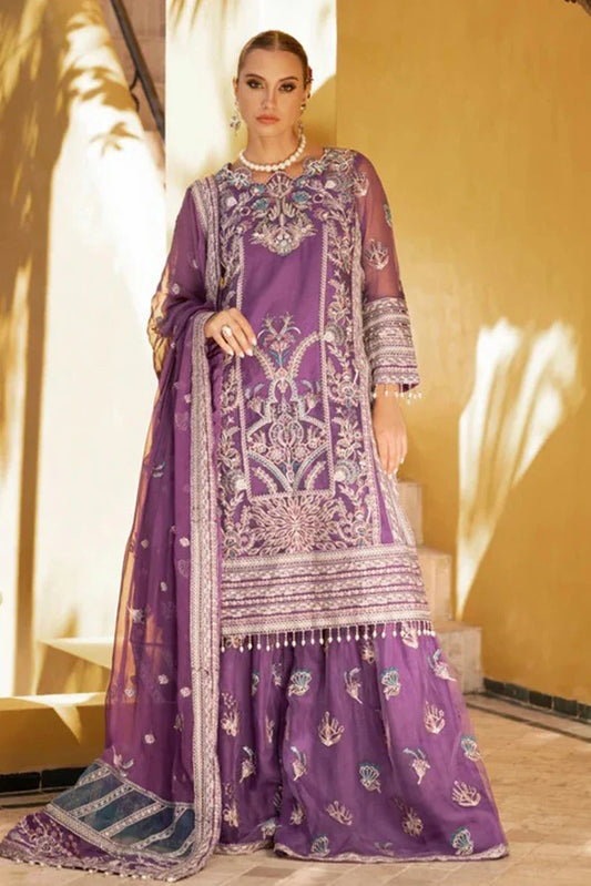 Picture of Zebtan - Zeenat Luxury Chiffon Collection Vol 23 - ZN-02 Musted Saree - Unstitched - Available at Raja Sahib