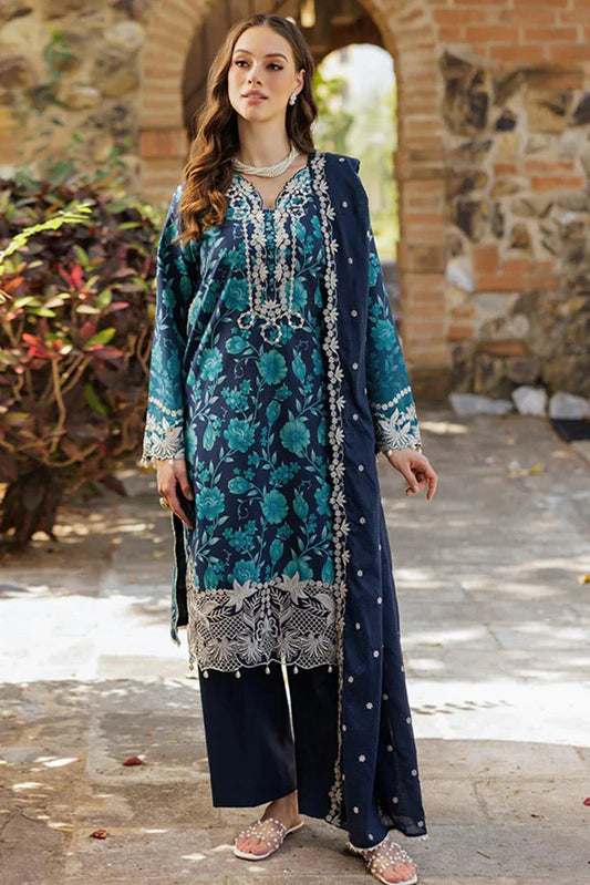 Picture of Rajbari - Floral Symphony Lawn Collection - Design 12 - Unstitched - Available at Raja Sahib