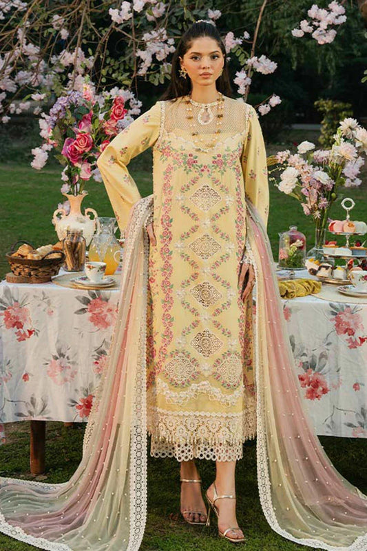 Picture of Zevk - Flora Festive Lawn Vol 2 - 07 LIME - Unstitched - Available at Raja Sahib