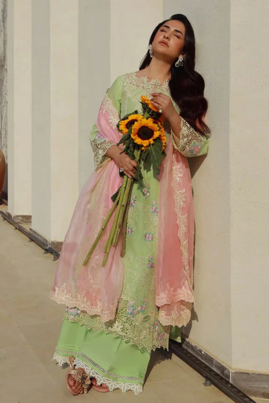 Picture of Gulmina - Luxury Lawn Collection - 08 Gardenia - Unstitched - Available at Raja Sahib