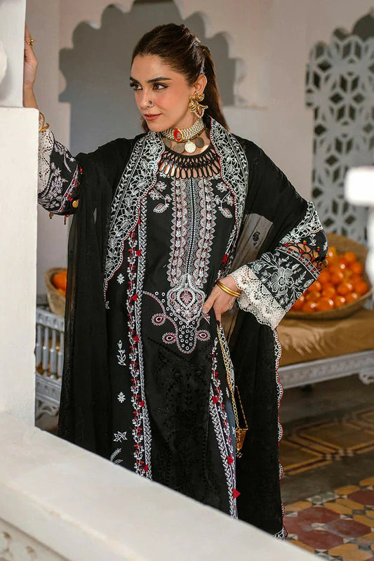 Picture of Hijab Omer - Sajna Luxury Festive Lawn Collection - 10 Raya - Unstitched - Available at Raja Sahib