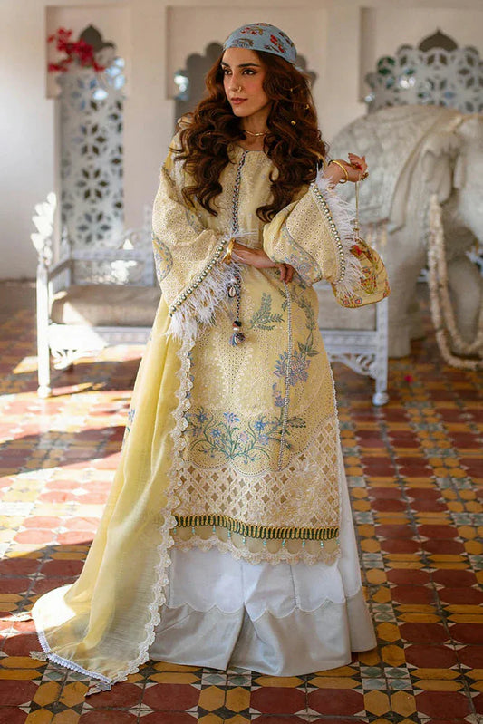 Picture of Hijab Omer - Sajna Luxury Festive Lawn Collection - 02 Ayzel - Unstitched - Available at Raja Sahib